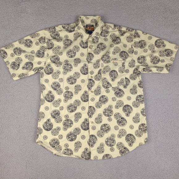 Vintage High Sierra Shirt Men's Large Beige Tan Button Down Long Sleeve - Picture 1 of 14